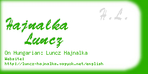 hajnalka luncz business card